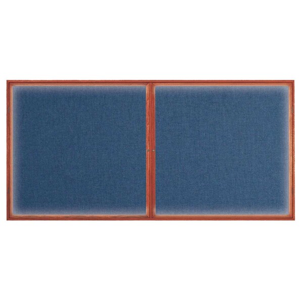 United Visual Products Open Faced Traditional Corkboard, 12x36" UV639A-SATIN-AMETHY - main